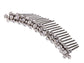 Silver Floral Stamen Simulated Pearl Bridal Hair Comb