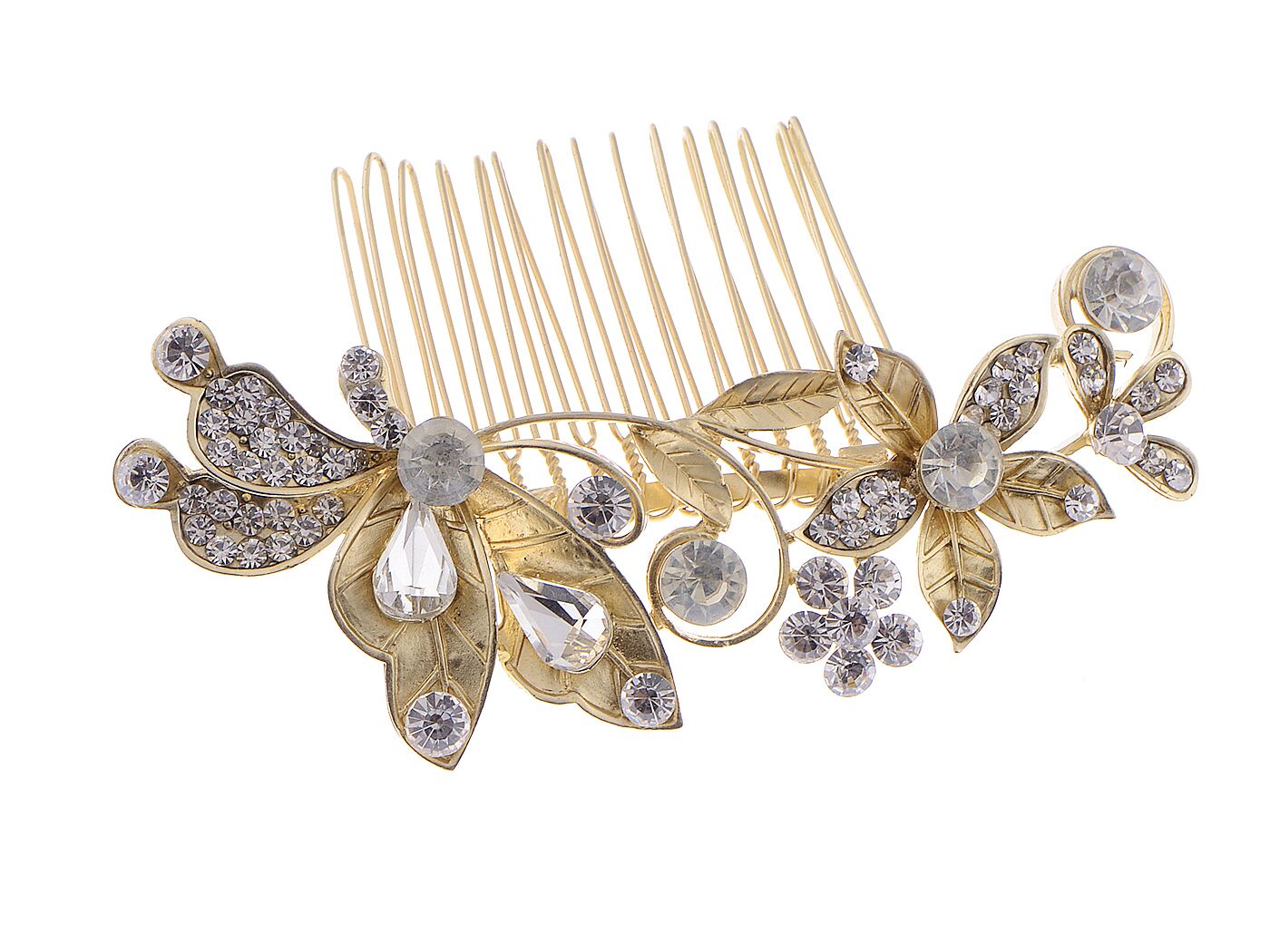 Flower Leaf Bridal Hair Comb