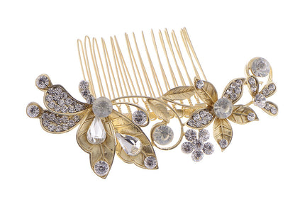 Flower Leaf Bridal Hair Comb