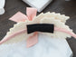 Yellow Citrine Ribbon Bow Headband Clip For Women Gift