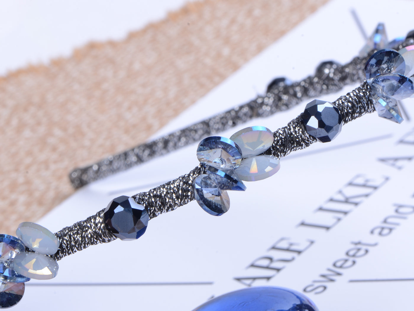 Women Girls Teeth Comb Plastic Black Flower Hairband Headband