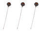 Long Hat Pin Black Retro Hollow Out Design Stick Pin Vintage Style Galvanized Alloy