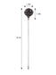 Long Hat Pin Black Retro Hollow Out Design Stick Pin Vintage Style Galvanized Alloy