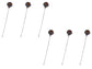 Long Hat Pin Black Retro Hollow Out Design Stick Pin Vintage Style Galvanized Alloy