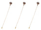Long Hat Pin Black Retro Hollow Out Design Stick Pin Vintage Style Galvanized Alloy