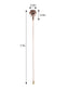 Long Hat Pin Black Retro Hollow Out Design Stick Pin Vintage Style Galvanized Alloy