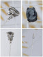 Retro Silver Hat Pin Hollow-out Design Long Stick Pin Vintage Style Fashion Accessories