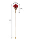 Women's Hat Pin Golden Retro Hollow Out Design Inlaid with Synthetic Emerald stone Stick Pin/Suit Pin for Men/Women