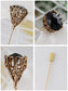 Retro Silver Hat Pin Hollow-out Design Long Stick Pin Vintage Style Fashion Accessories