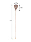 Retro Silver Hat Pin Hollow-out Design Long Stick Pin Vintage Style Fashion Accessories