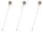 Long Hat Pin Black Retro Hollow Out Design Stick Pin Vintage Style Galvanized Alloy