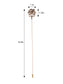 Long Hat Pin Black Retro Hollow Out Design Stick Pin Vintage Style Galvanized Alloy