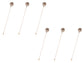 Long Hat Pin Black Retro Hollow Out Design Stick Pin Vintage Style Galvanized Alloy