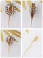 Retro Silver Hat Pin Hollow-out Design Long Stick Pin Vintage Style Fashion Accessories