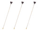 Long Hat Pin Black Retro Hollow Out Design Stick Pin Vintage Style Galvanized Alloy