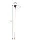Long Hat Pin Black Retro Hollow Out Design Stick Pin Vintage Style Galvanized Alloy