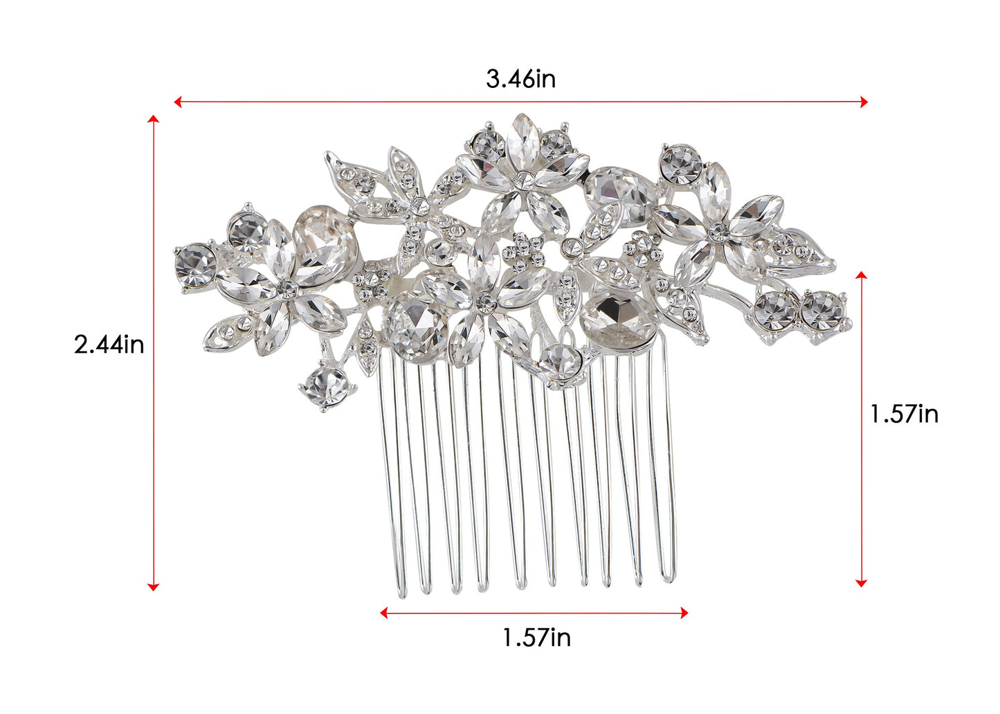 Alilang Wedding Hair Comb Rhinestones Crystal Vintage Bridal Hair Clips Accessories