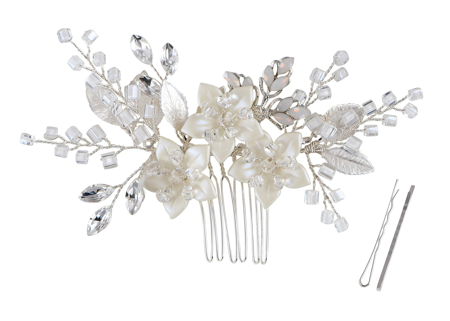 Alilang Flowers Crystal Hair Comb Bridal Hair Pieces Retro Hair Clips Wedding Hair Accessories