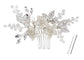 Alilang Flowers Crystal Hair Comb Bridal Hair Pieces Retro Hair Clips Wedding Hair Accessories