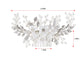 Alilang Flowers Crystal Hair Comb Bridal Hair Pieces Retro Hair Clips Wedding Hair Accessories