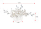 Alilang Bridal Headwear White Flower Faux Pearl Hair Ornament Crystal Rhinestone Hair Comb