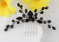 Alilang Women Black Rhinestone Hair Comb Bridal Wedding Hair Accessory Crystal Gift Party Headpiece