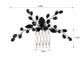 Alilang Women Black Rhinestone Hair Comb Bridal Wedding Hair Accessory Crystal Gift Party Headpiece