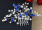 Alilang Flower Hair Comb for Women and Girls Wedding Bridal Crystal Hair Piece Hair Accessories