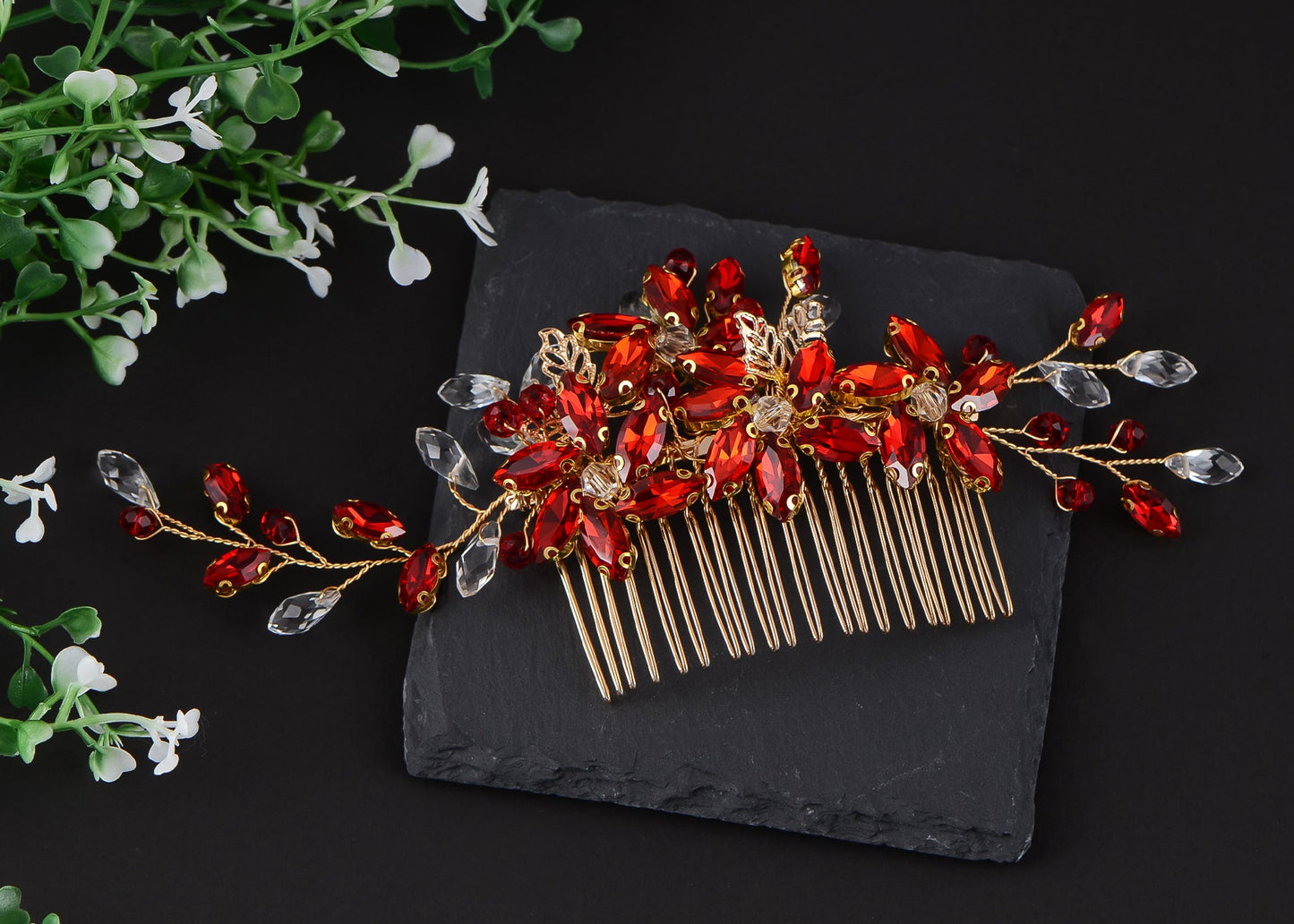 Alilang Bride Wedding Hair Comb Rhinestone Bridal Hair Comb Wedding Headpiece Handmade Hair Accessories