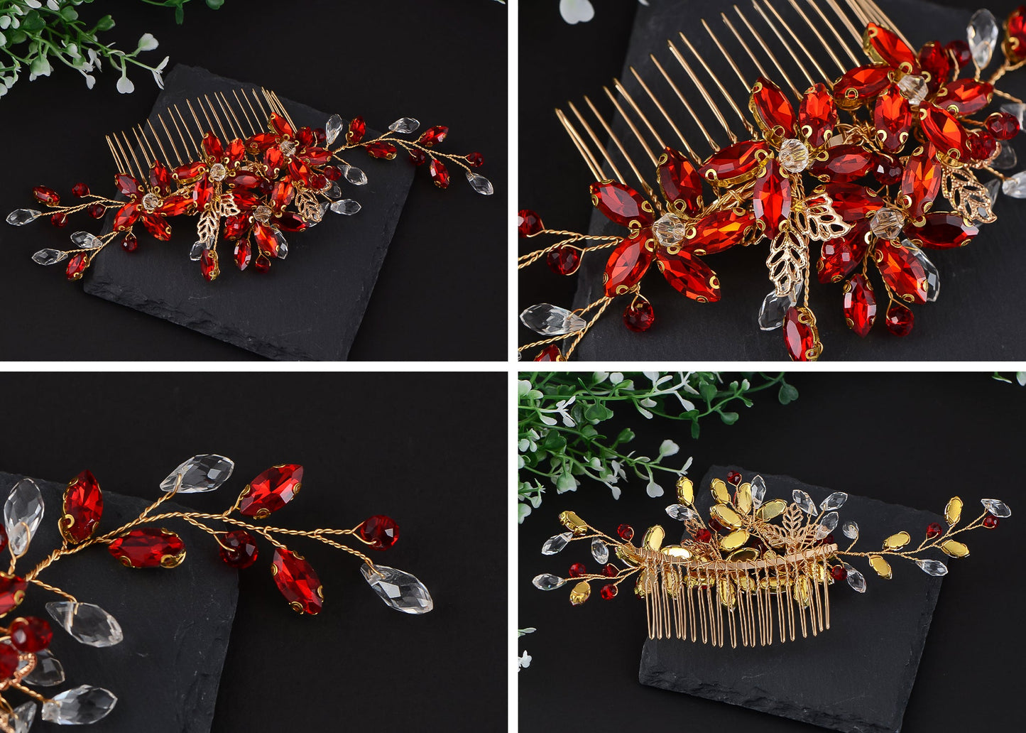 Alilang Bride Wedding Hair Comb Rhinestone Bridal Hair Comb Wedding Headpiece Handmade Hair Accessories