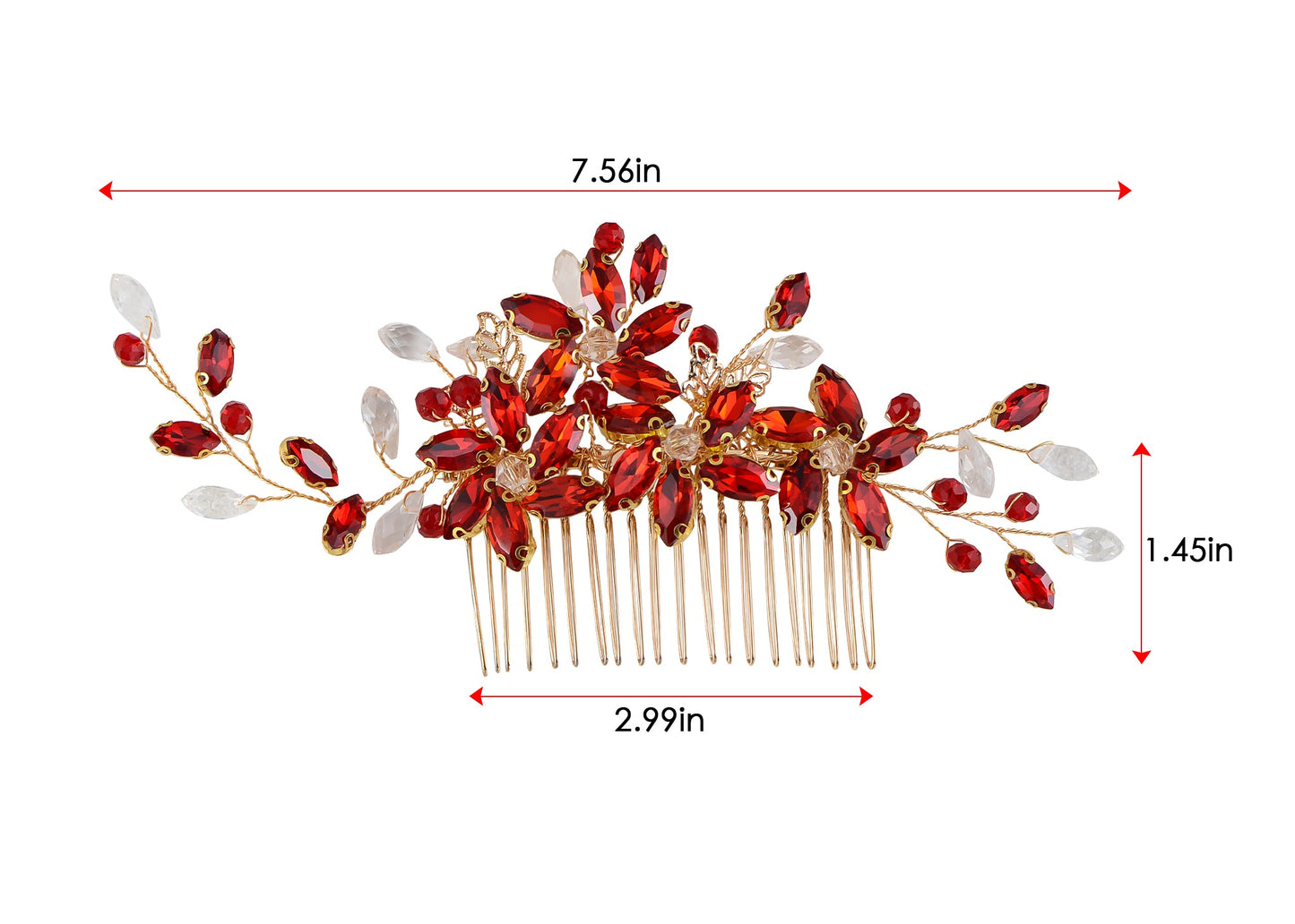 Alilang Bride Wedding Hair Comb Rhinestone Bridal Hair Comb Wedding Headpiece Handmade Hair Accessories