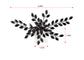 Alilang Women Black Rhinestone Hair Comb Bridal Wedding Hair Accessory Crystal Gift Party Headpiece