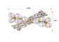 Alilang Womens Golden Tone Luxury Pearl Crystal Rhinestones Bow Tie Hair Clip