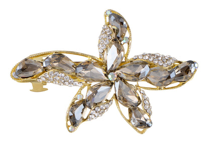 Alilang Luxury Sparkly Crystal Rhinestone Starfish Hair Barrettes Fancy Snap Hair Clips Head Accessories for Women Girls