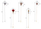 Alilang 5Pcs/ 3Pcs Hat Pin Golden Vintage Style Safety Pins Brooches Suit Tie Hat Scarf Badge set Jewelry Accessories