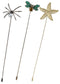 Alilang Women's Flower Crystal Rhinestone Hat Pin - Long Handle Halloween Insect Spider Jewelry Set Starfish Bee Lapel Stick Pack of 2/3/6