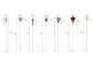 Alilang 5Pcs/ 3Pcs Hat Pin Golden Vintage Style Safety Pins Brooches Suit Tie Hat Scarf Badge set Jewelry Accessories