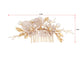 Alilang Bridal Wedding Flower Leaves Pearl Butterfly Headpiece Crystal Rhinestone Hair Accessory Hair Side Comb For Women