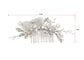 Alilang Bridal Wedding Flower Leaves Pearl Butterfly Headpiece Crystal Rhinestone Hair Accessory Hair Side Comb For Women