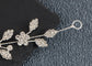 Alilang Silvery Bridal Wedding Flower Leaf Twigs Zircon Crystal Rhinestone Hair Vine Accessory