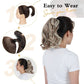 Claw Clip Curly Ponytail Extension 9 Inch Long Curly Wavy Hairpiece  Synthetic Clip-In Ponytail for Women Daily Wear