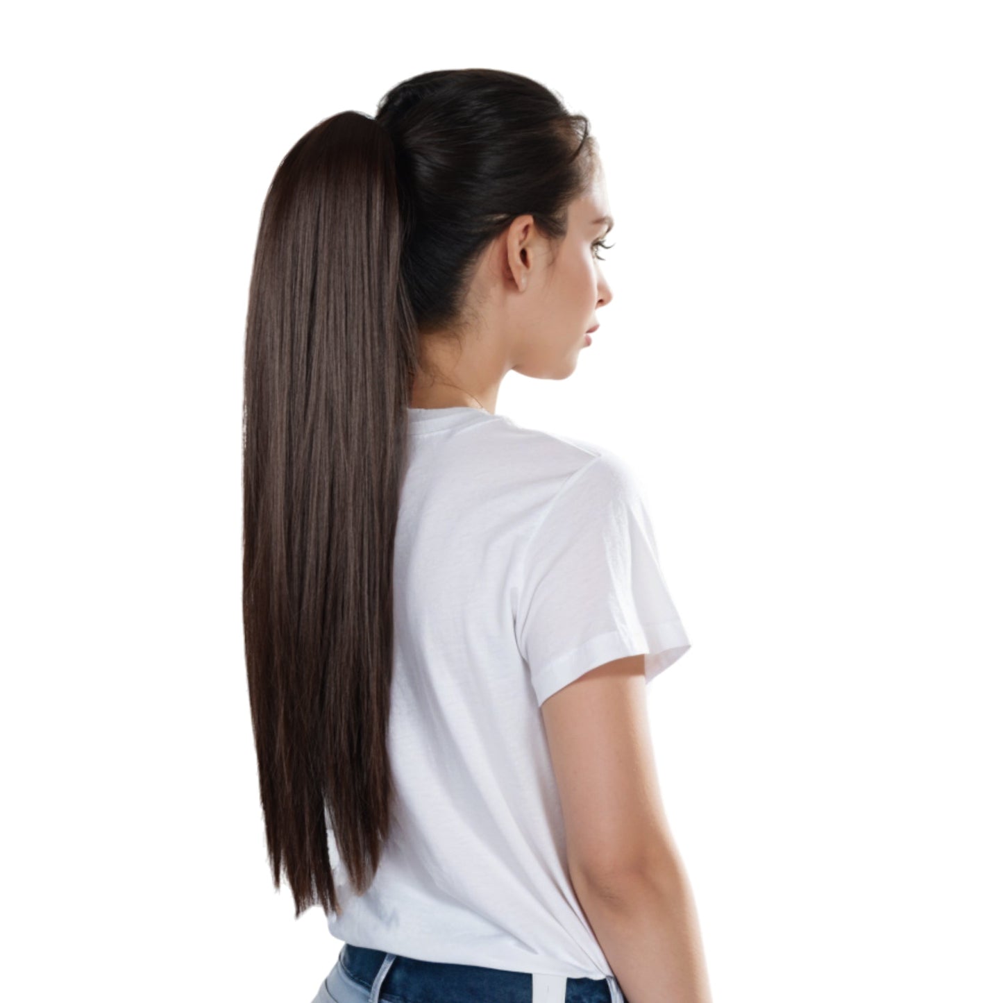 Claw Clip Long Straight Ponytail Extension Natural-Looking Hairpiece 24 Inch