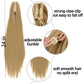 Claw Clip Long Straight Ponytail Extension Natural-Looking Hairpiece 24 Inch
