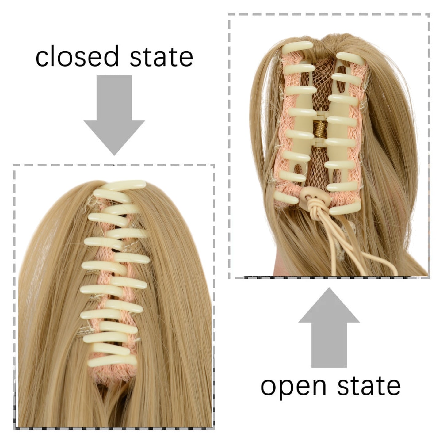 Claw Clip Long Straight Ponytail Extension Natural-Looking Hairpiece 24 Inch