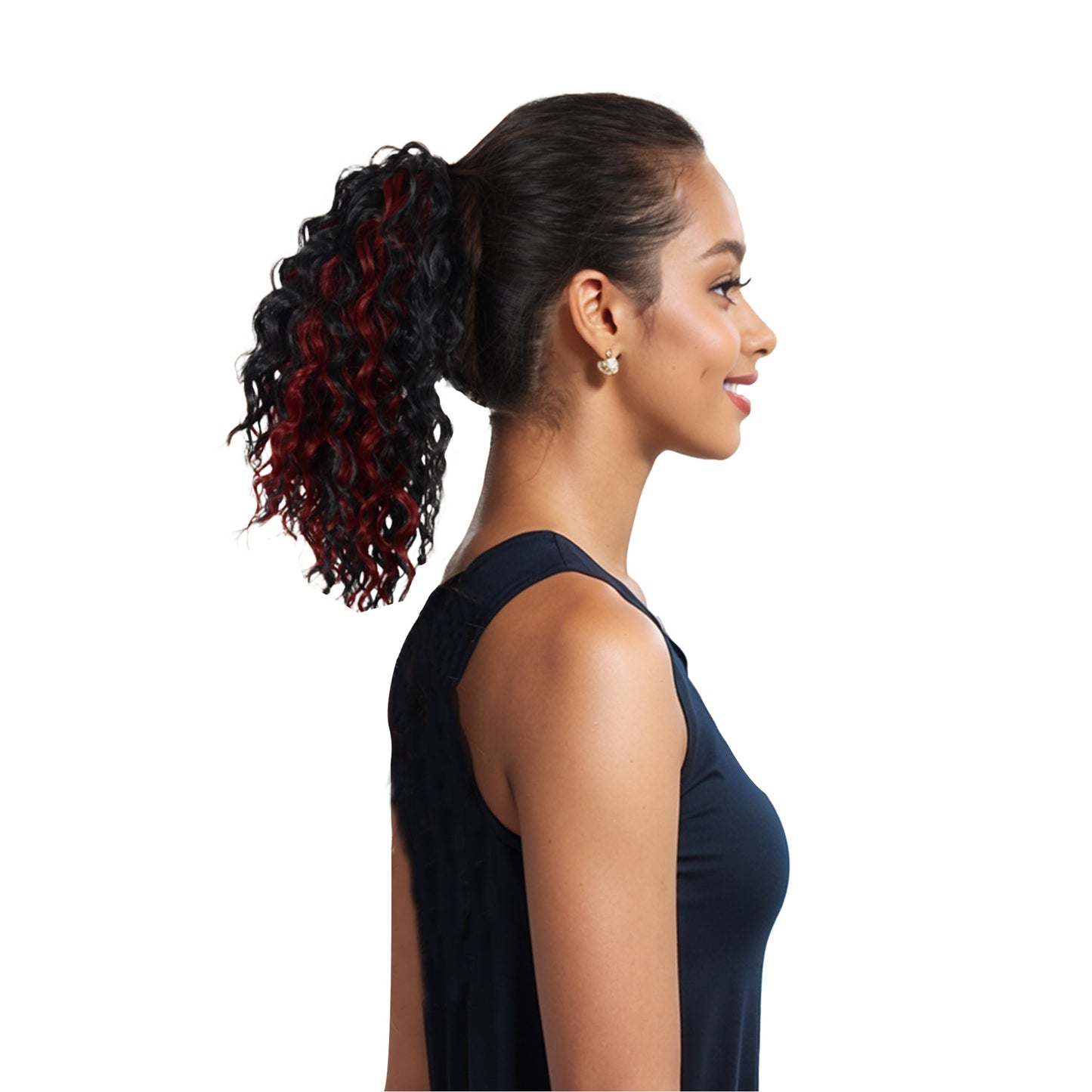 10 Inch Short Curly Drawstring Ponytail Extension for Women Synthetic Clip-In Ponytail Hairpiece for Daily Use