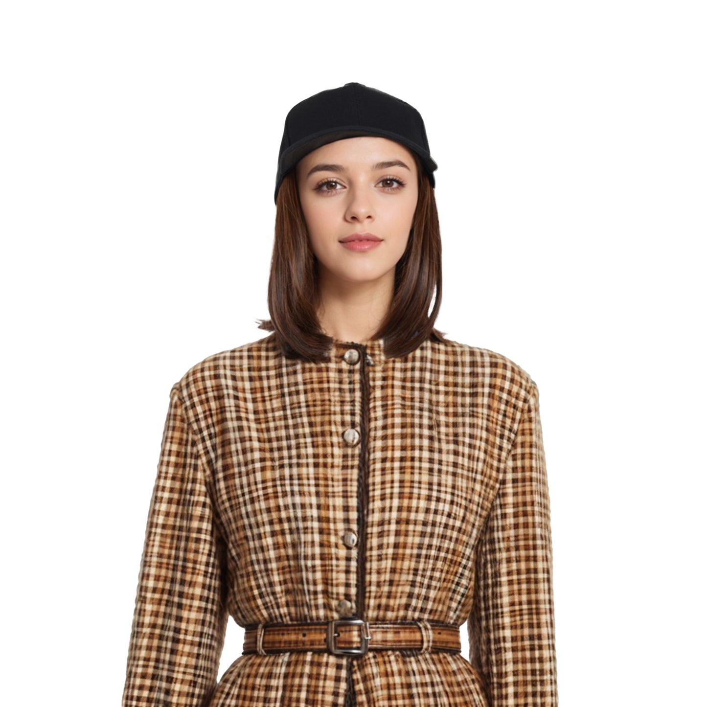 Adjustable Short Hair Wig Baseball Cap for Women with Natural Looking 10 Inch Bob Hairpiece for Outdoor and Daily Wear