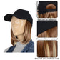 Adjustable Short Hair Wig Baseball Cap for Women with Natural Looking 10 Inch Bob Hairpiece for Outdoor and Daily Wear