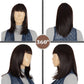 Medium Length Straight Bob Wigs 14 inch Synthetic with Bangs Daily Party Cosplay Hair Wig for Wome