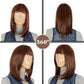 Medium Length Straight Bob Wigs 14 inch Synthetic with Bangs Daily Party Cosplay Hair Wig for Wome
