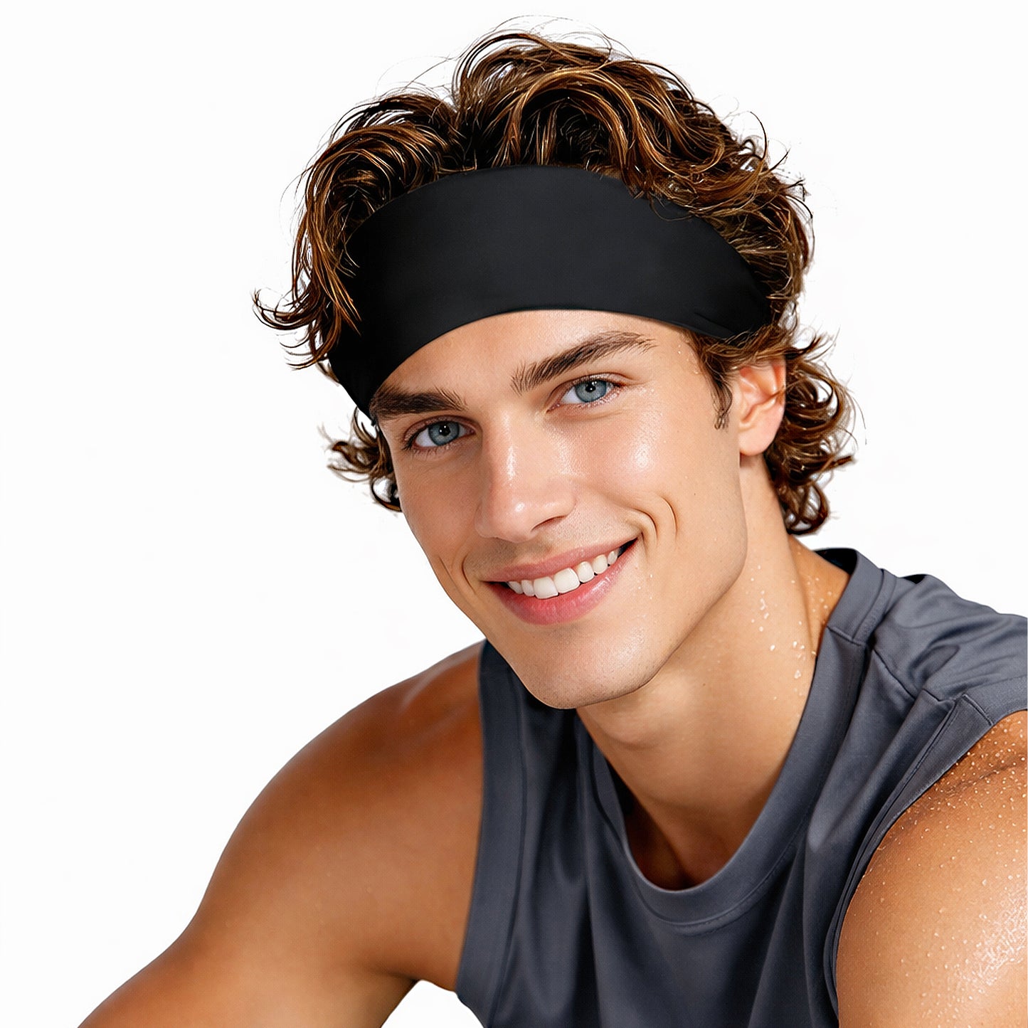 Stretchy Sports Headbands Sweat-Wicking Quick-Dry for Women and Men Running Yoga Workouts